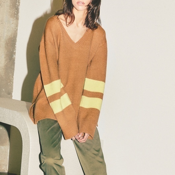 NEW Current Elliot “The‎ 79” Knit Sweater Brown Sug - Picture 5 of 8